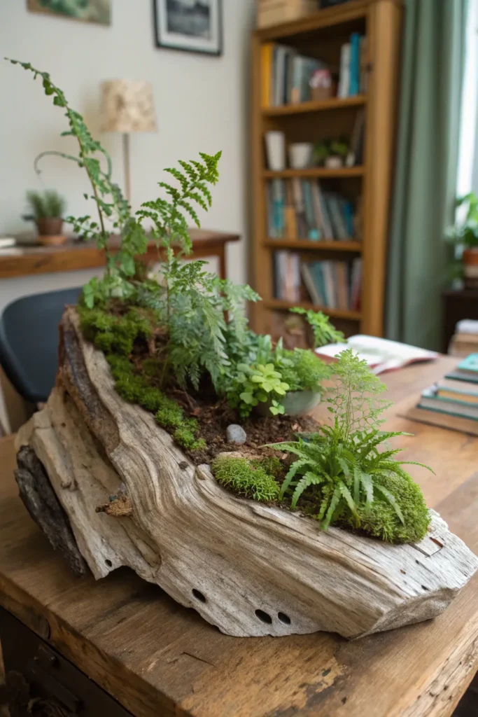 DIY inspirace na originální květináče z naplaveného dřeva, které vnesou do domova přírodní krásu