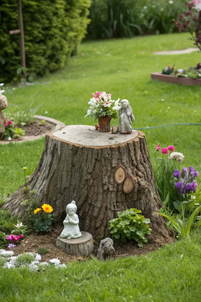 Elegantní DIY dekorace z pařezů stromů