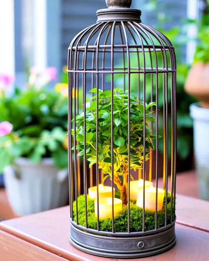 Okouzlující DIY květináče z ptačích klecí, které rozzáří váš domov