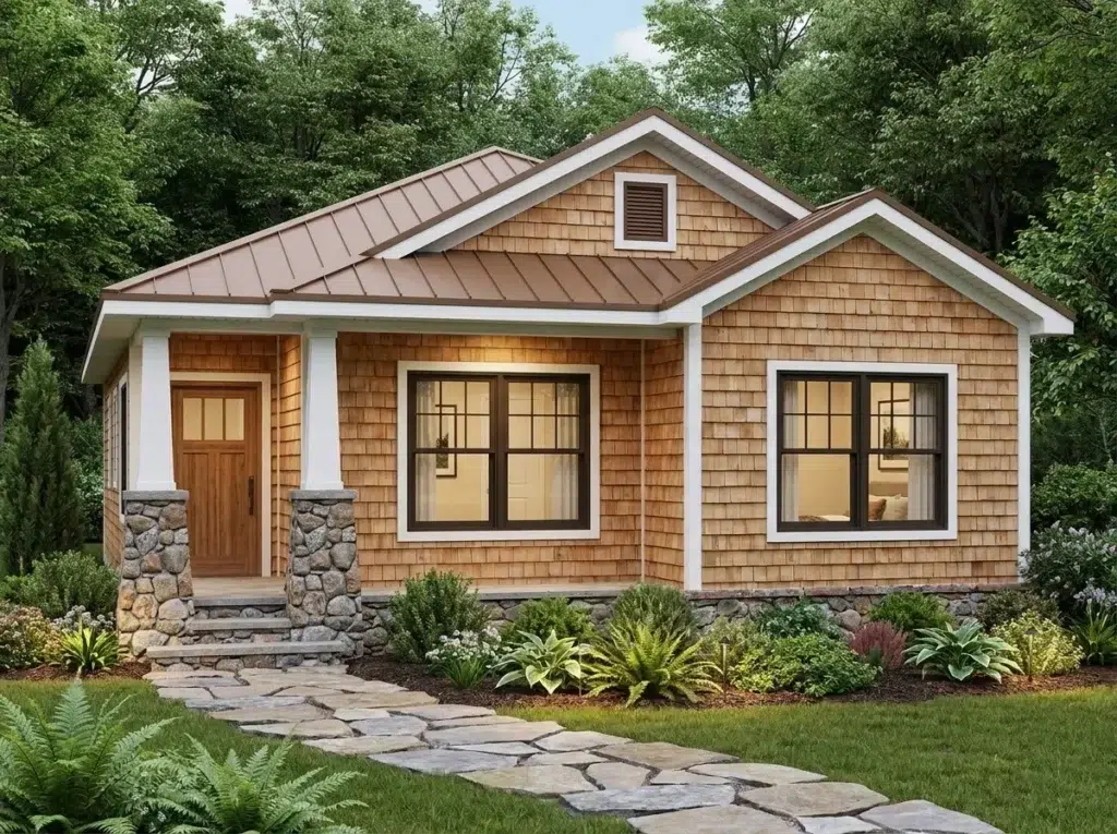 Kompaktní bungalov pro úzký pozemek se 3 ložnicemi 