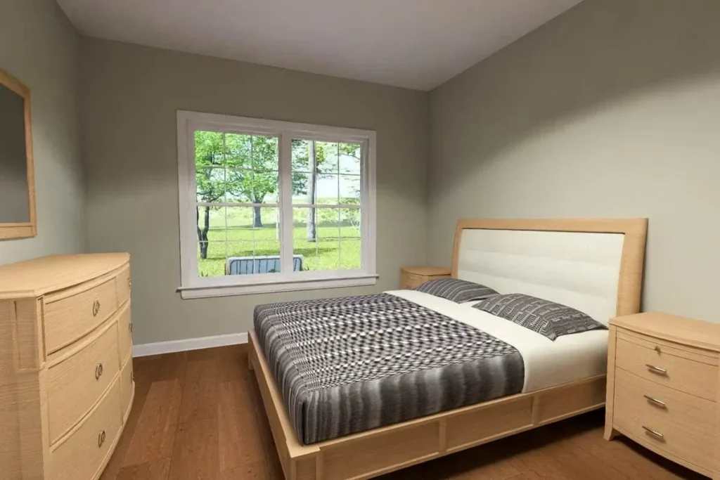 Kompaktní bungalov pro úzký pozemek se 3 ložnicemi 
