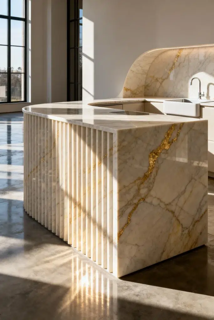 Luxus, který začíná u povrchu: Inspirace pro kuchyně z ušlechtilých materiálů