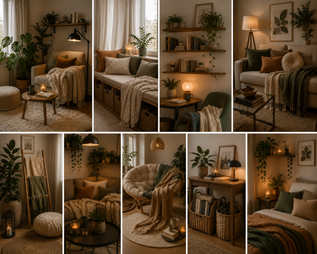 DIY čtecí koutek: malý útulný prostor, který promění celý byt