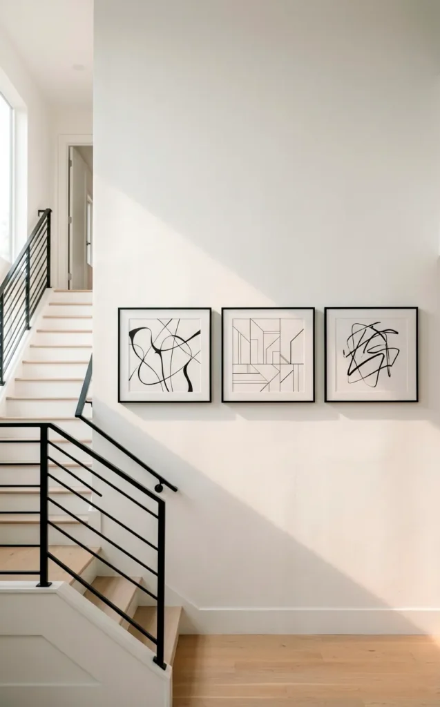 Minimalistické schodiště: inspirace pro elegantní stěny a moderní vstupní prostor