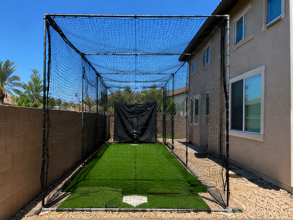 Baseballová pálkařská klec na zahradě: Inspirace pro domácí trénink