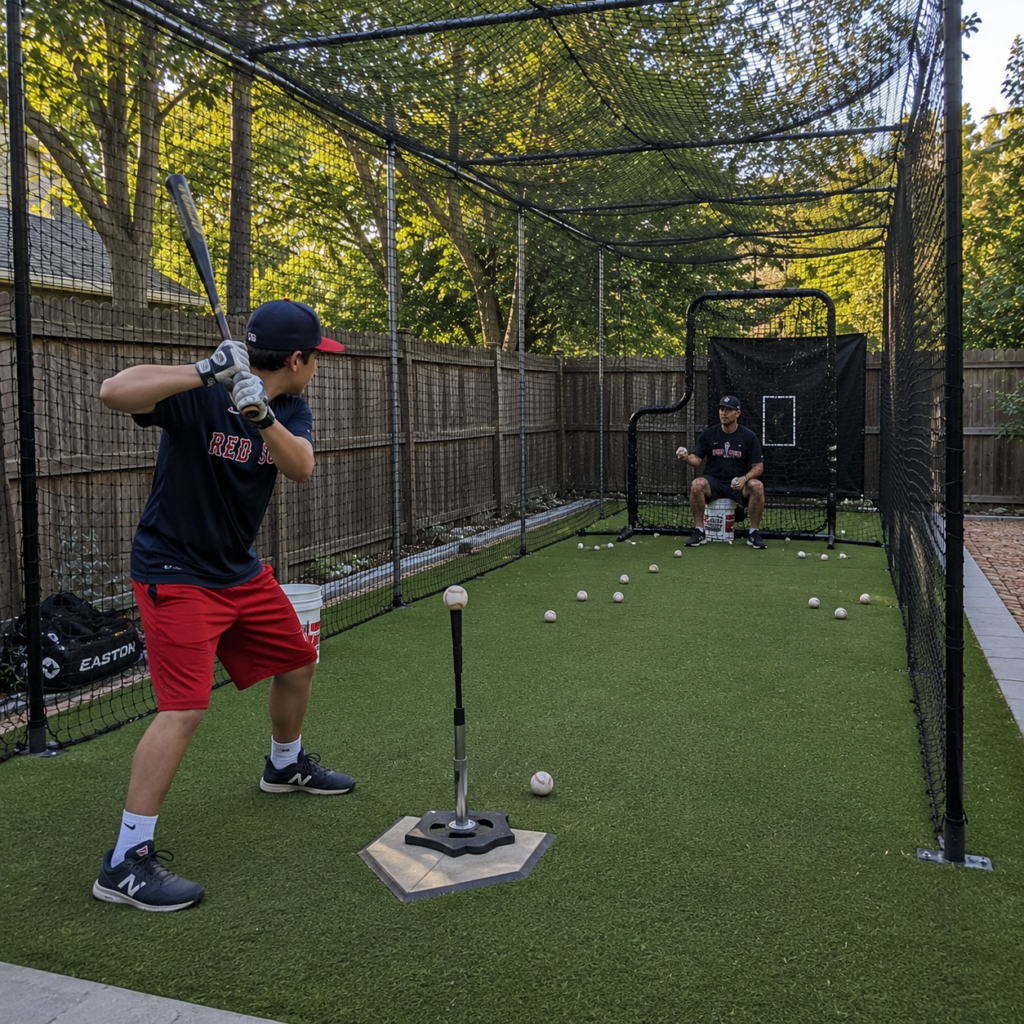 Baseballová pálkařská klec na zahradě: Inspirace pro domácí trénink