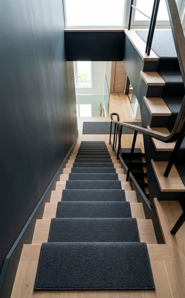 Minimalistické schodiště: inspirace pro elegantní stěny a moderní vstupní prostor