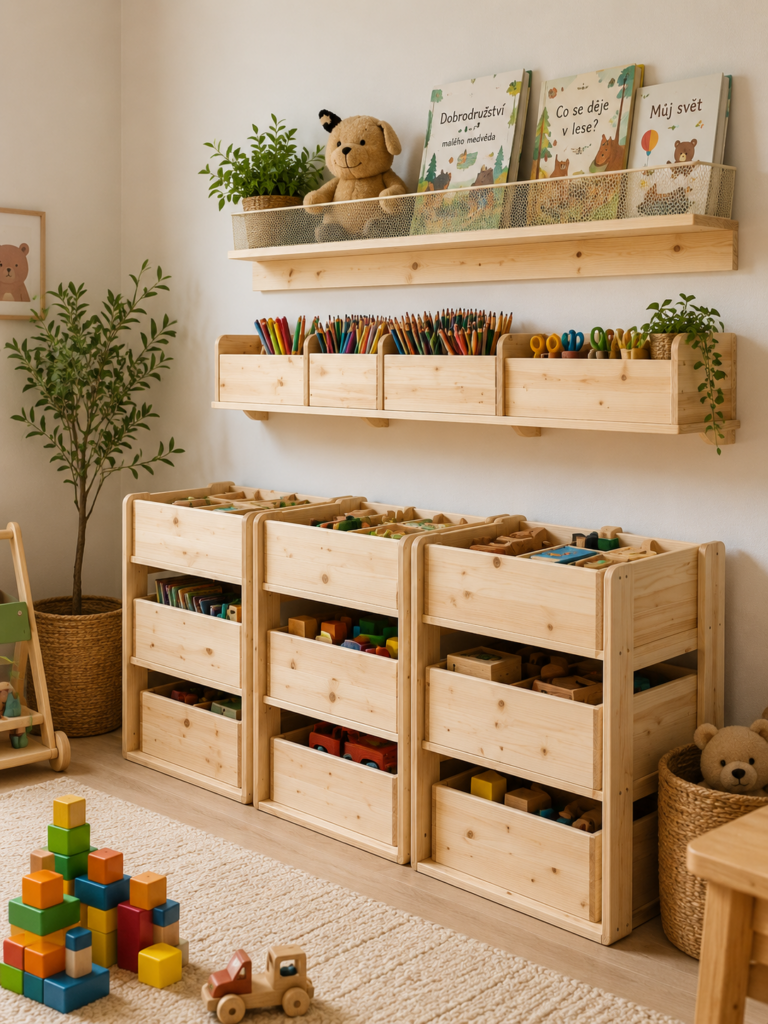 Jak vytvořit přehledný a inspirativní dětský koutek, kde si děti samy uklidí