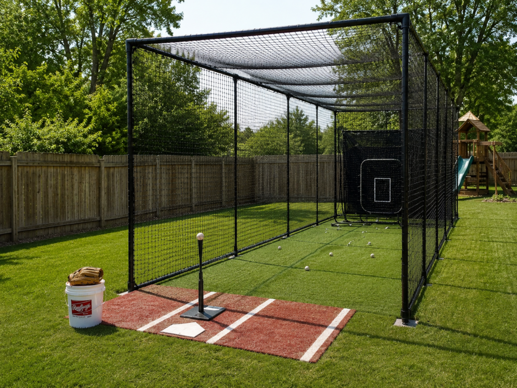 Baseballová pálkařská klec na zahradě: Inspirace pro domácí trénink