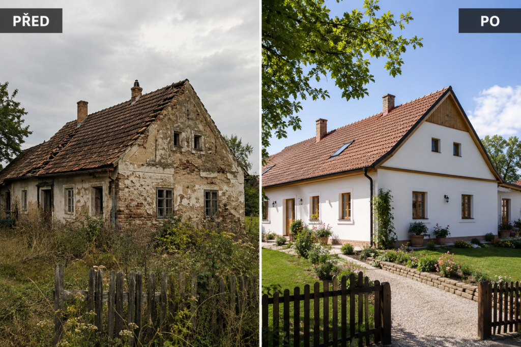 Z ruiny, kterou většina odepsala, vznikl útulný domov plný venkovského kouzla a moderního komfortu.
