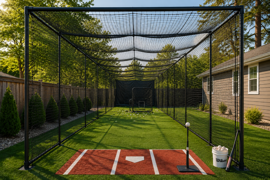Baseballová pálkařská klec na zahradě: Inspirace pro domácí trénink