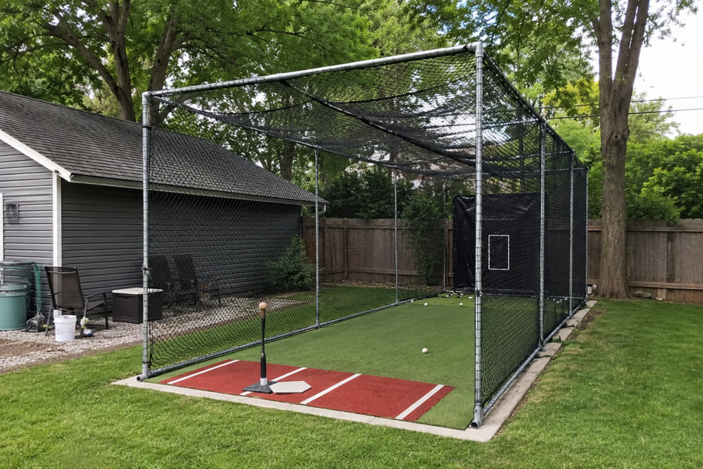 Baseballová pálkařská klec na zahradě: Inspirace pro domácí trénink