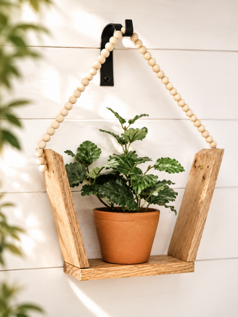 Dřevěné DIY závěsné dekorace, které promění každý kout v útulné místo