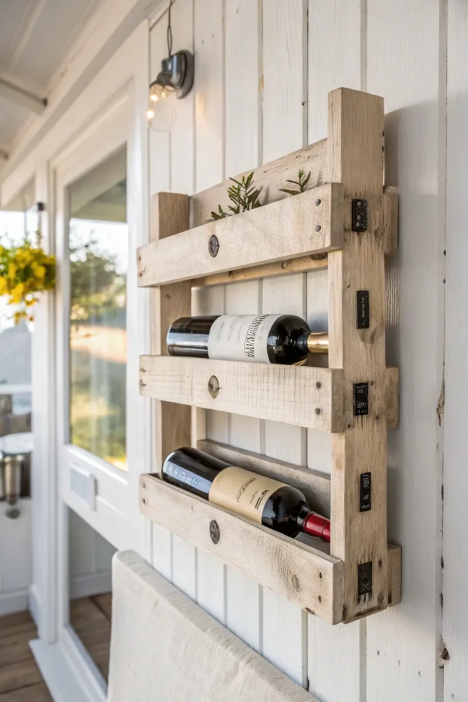 Kreativní DIY nástěnné stojany na víno, které promění stěnu v designový klenot