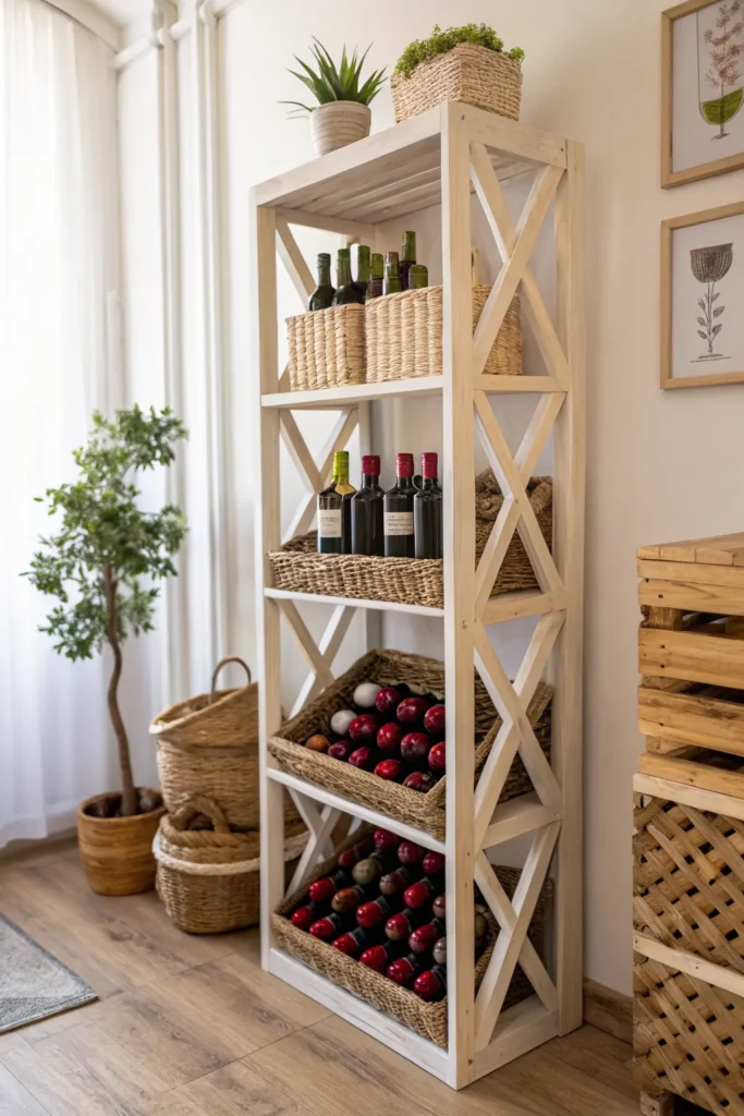 Kreativní DIY nástěnné stojany na víno, které promění stěnu v designový klenot