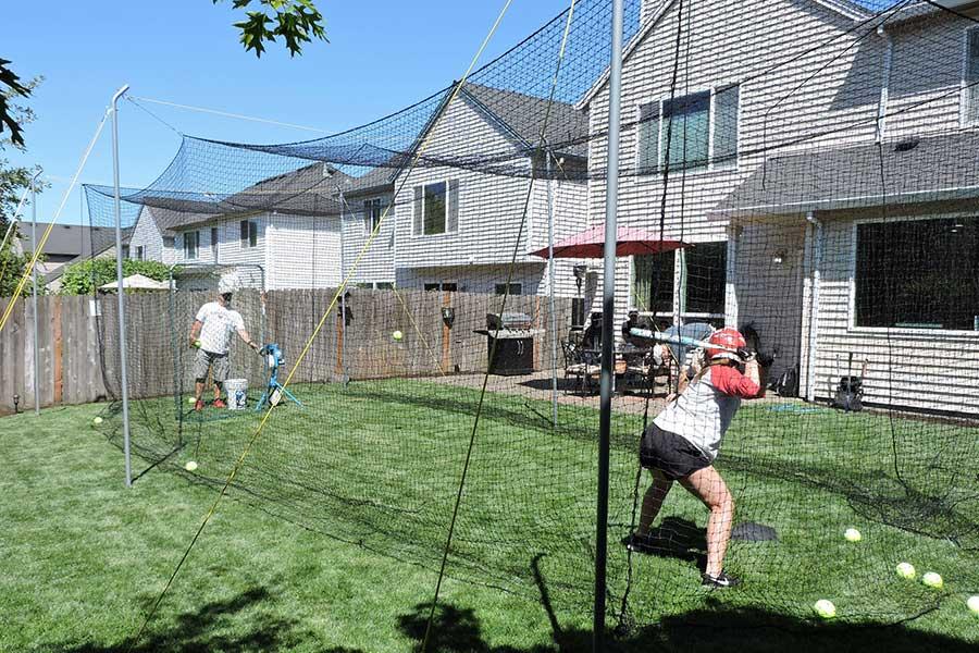 Baseballová pálkařská klec na zahradě: Inspirace pro domácí trénink