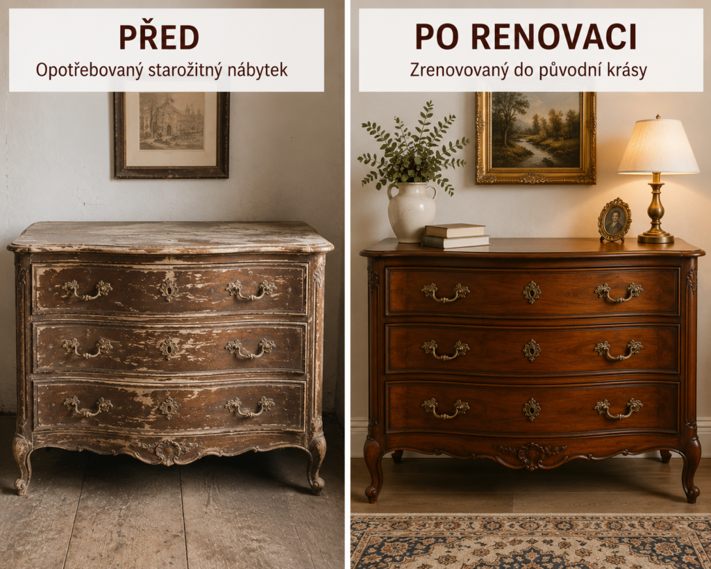 PŘED a PO: renovace starého nábytku, který opět září krásou