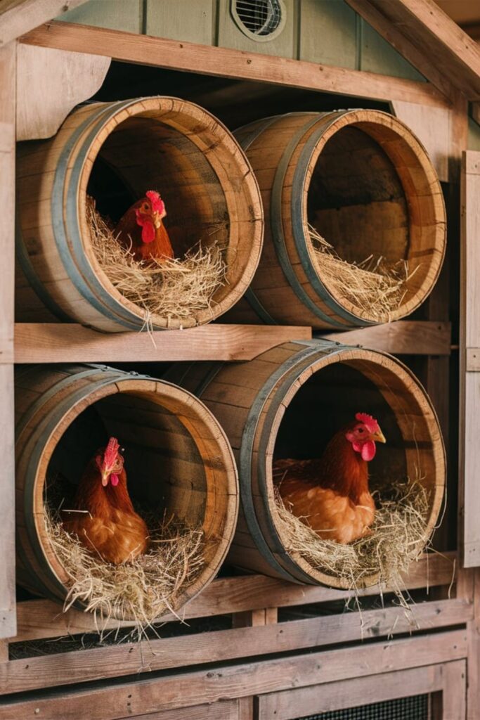 30 DIY snáškových hnízd pro slepice, která si snadno vyrobíte