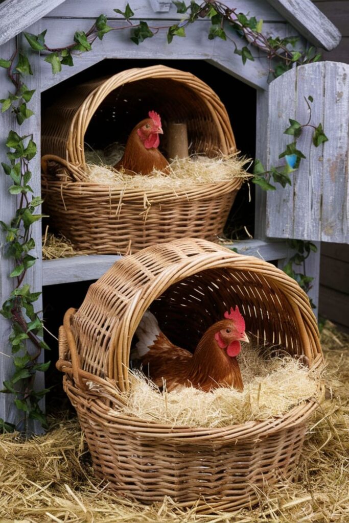 30 DIY snáškových hnízd pro slepice, která si snadno vyrobíte