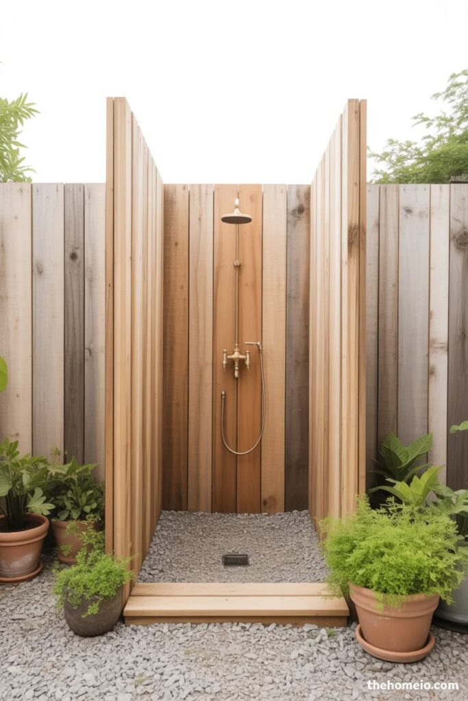 Zahradní sprchy, které si zvládnete postavit sami: krásné DIY inspirace pro letní osvěžení
