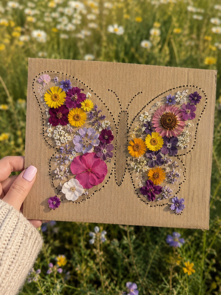 DIY kreativní tvoření z kartonu a květin s dětmi