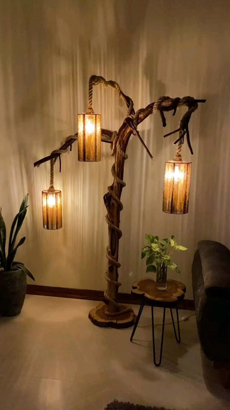 Lampy z naplaveného dřeva: originální osvětlení inspirované přírodou