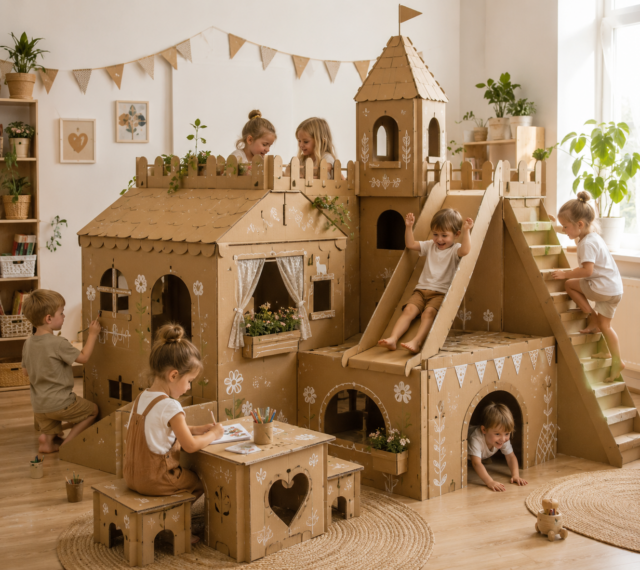 Tvoření z kartonu s dětmi: inspirace na krásné DIY nápady