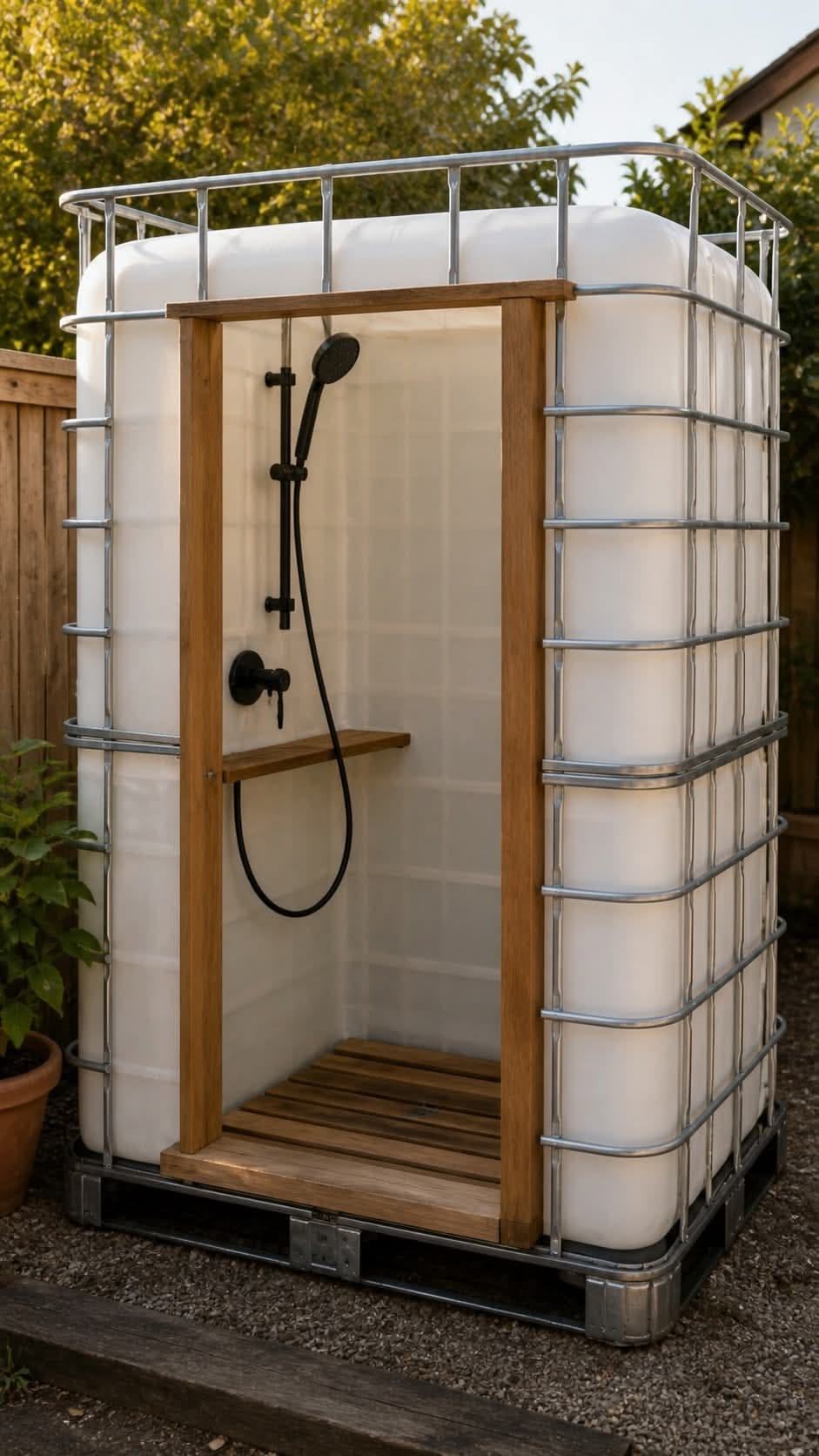 Zahradní sprchy, které si zvládnete postavit sami: krásné DIY inspirace pro letní osvěžení
