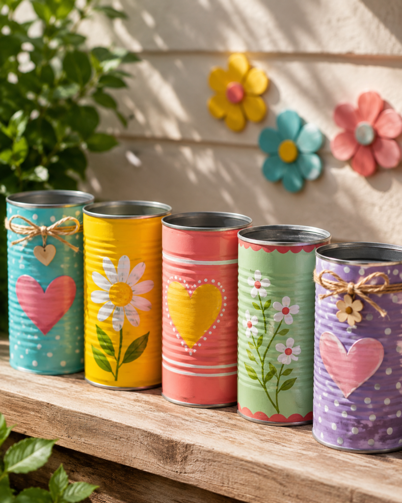 Kreativní, hravé a veselé květináče a dekorace z recyklovaných materiálů
