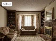Před a Po: 20+ dechberoucích proměn obývacích pokojů v rustikálním stylu tichého luxusu