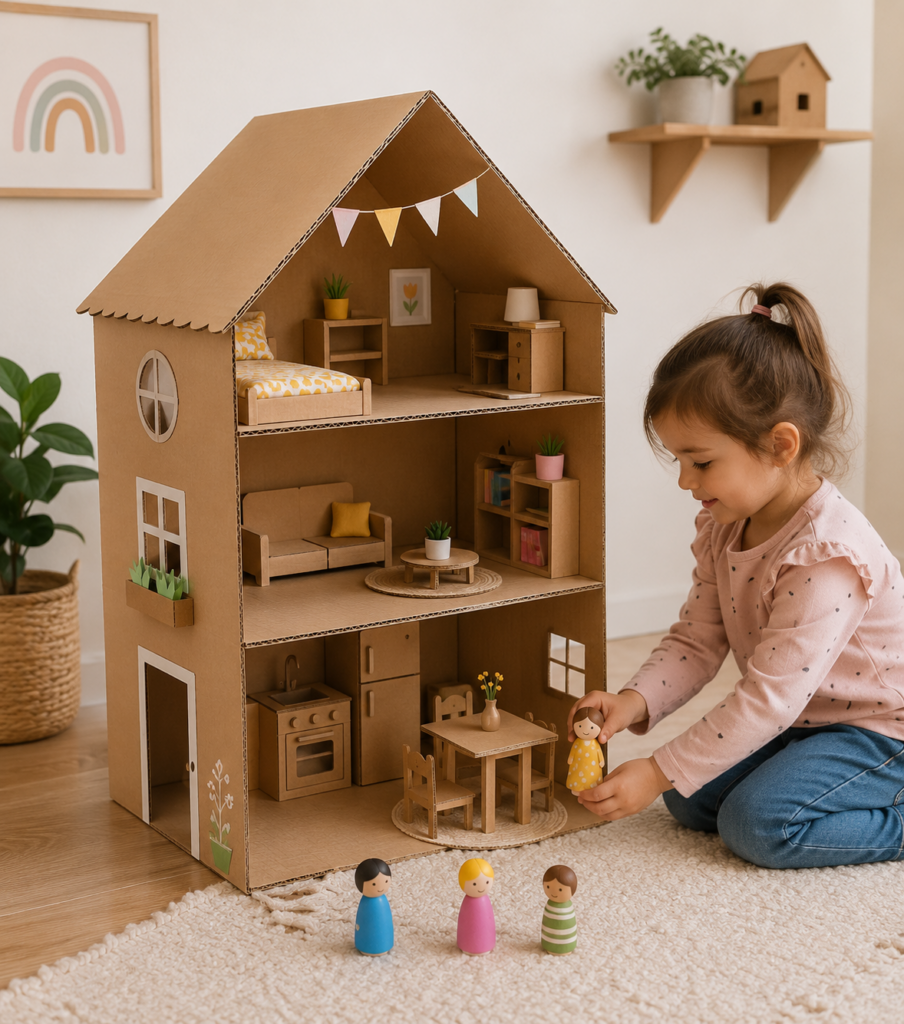 Tvoření z kartonu s dětmi: inspirace na krásné DIY nápady