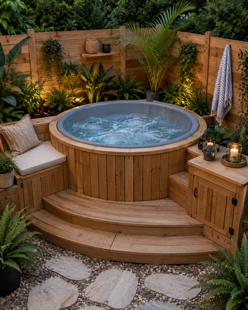 Domácí wellness na zahradě: koupací sud i vířivka