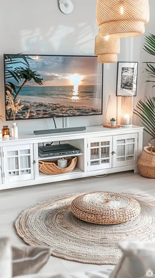 Nadčasový boho-chic obývák v jemných přírodních tónech