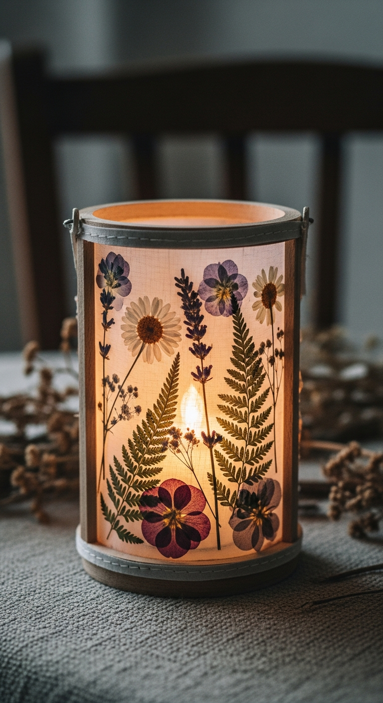 Kouzelné DIY lucerny z lisovaných květin