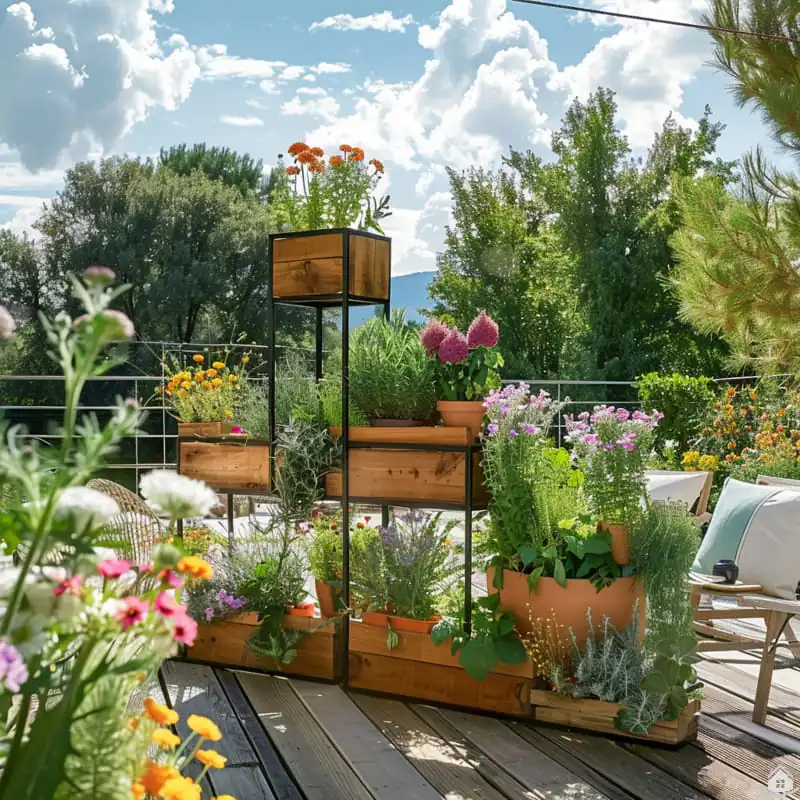 Jednoduché DIY nápady na dřevěné police, které oživí balkon i terasu