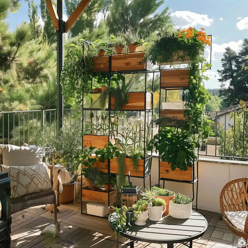 Jednoduché DIY nápady na dřevěné police, které oživí balkon i terasu