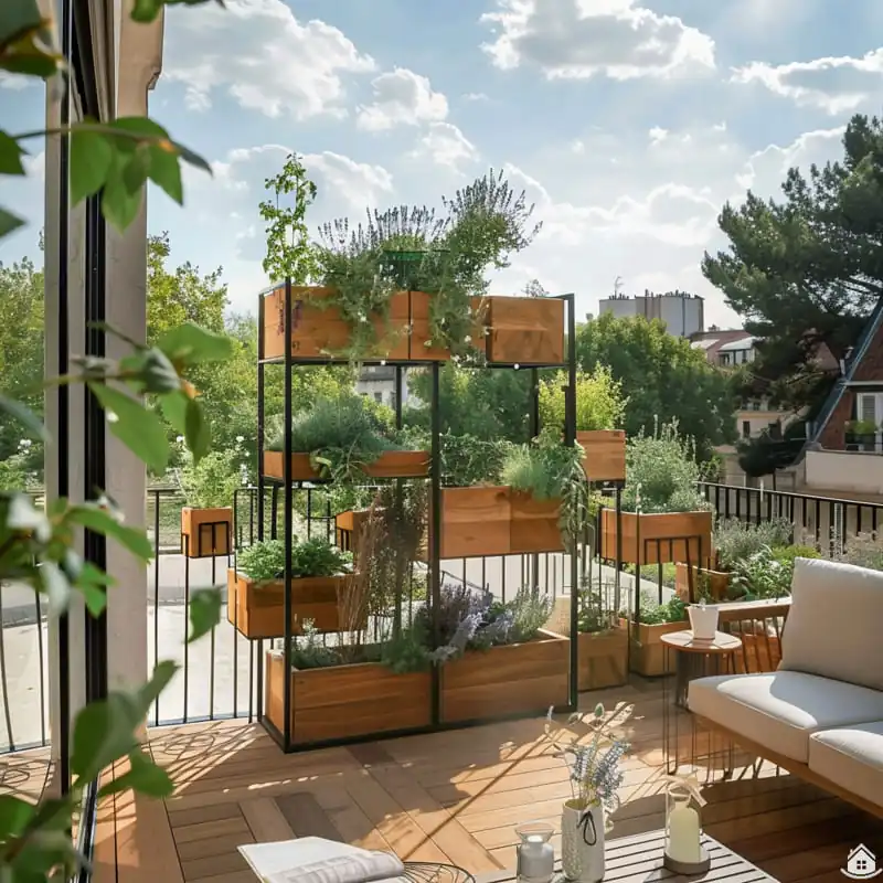 Jednoduché DIY nápady na dřevěné police, které oživí balkon i terasu