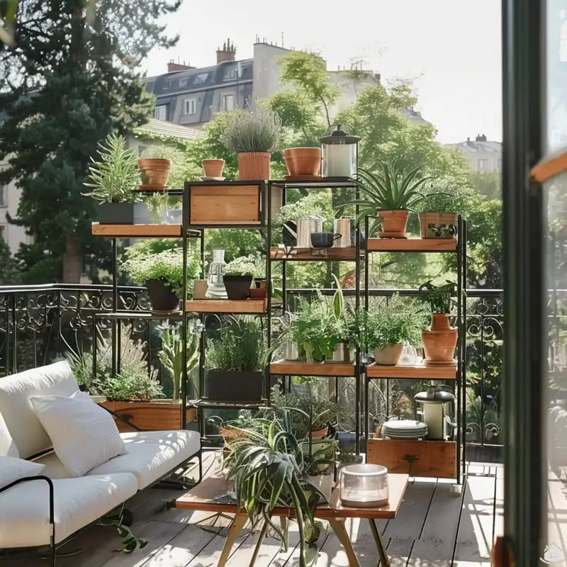 Jednoduché DIY nápady na dřevěné police, které oživí balkon i terasu