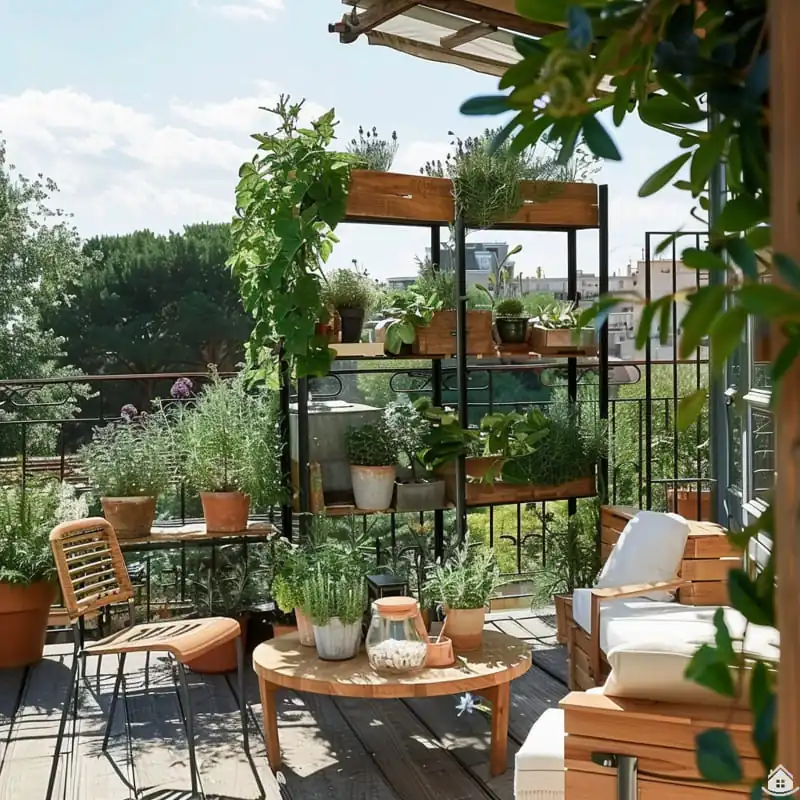Jednoduché DIY nápady na dřevěné police, které oživí balkon i terasu