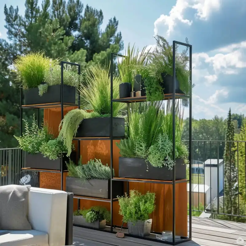 Jednoduché DIY nápady na dřevěné police, které oživí balkon i terasu