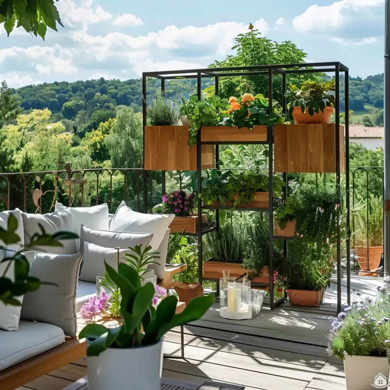 Jednoduché DIY nápady na dřevěné police, které oživí balkon i terasu