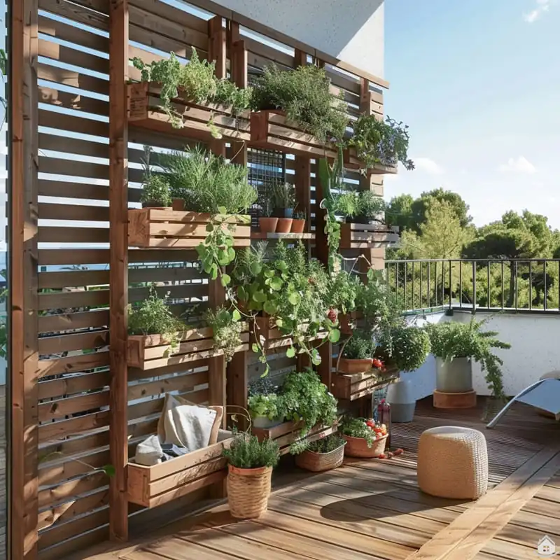Jednoduché DIY nápady na dřevěné police, které oživí balkon i terasu