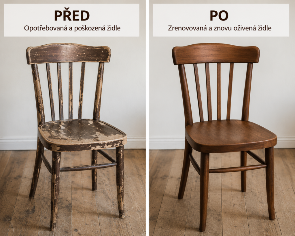 PŘED a PO: renovace starého nábytku, který opět září krásou