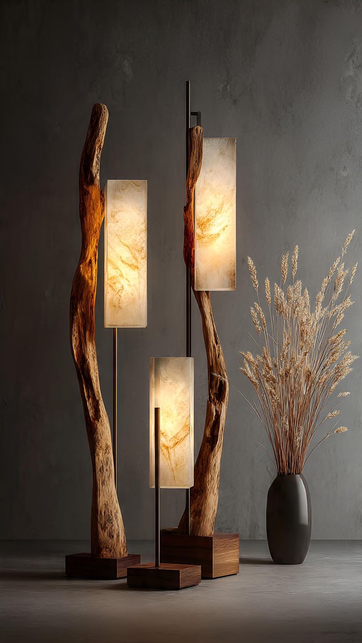 Lampy z naplaveného dřeva: originální osvětlení inspirované přírodou