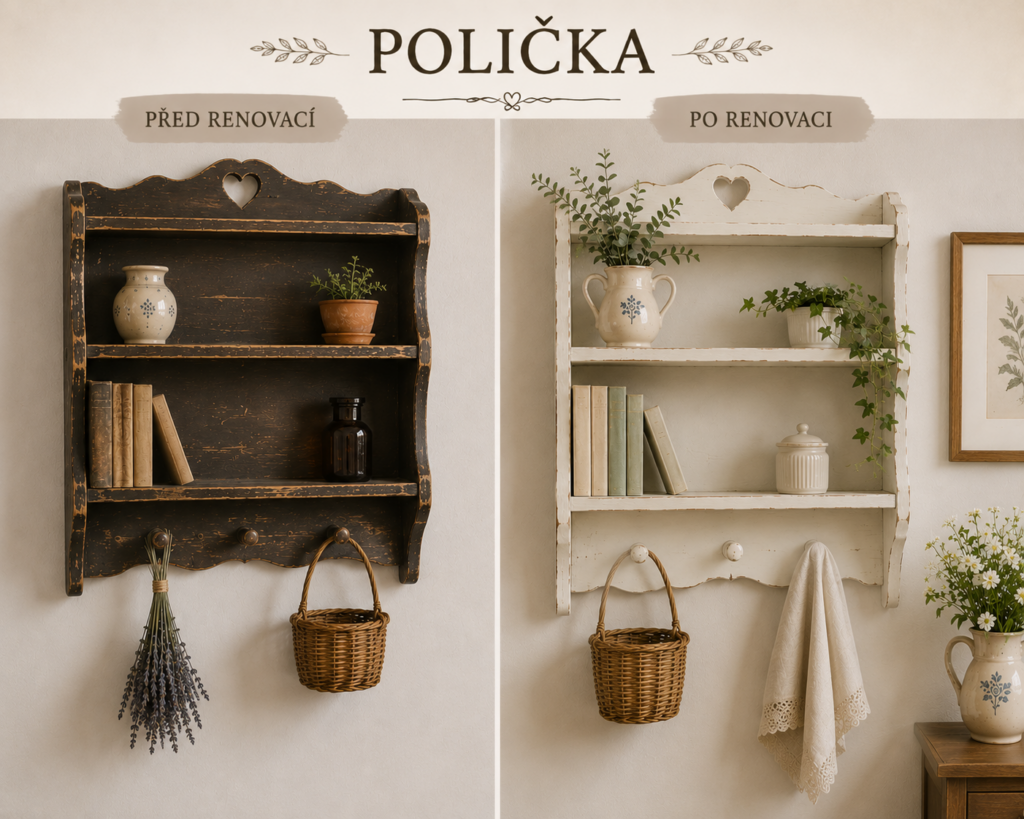 PŘED a PO: renovace starého nábytku, který opět září krásou