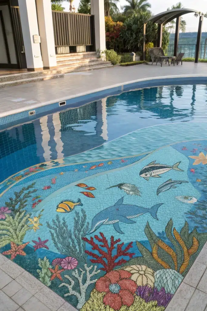 20 inspirativních nápadů na mozaiku do bazénu, které promění vaši zahradu v luxusní oázu