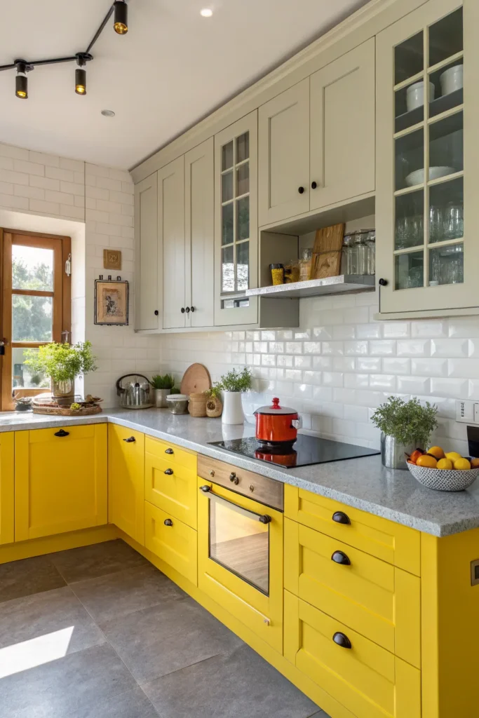 Inspirativní nápady na žluto-šedo-bílou kuchyni plnou stylu