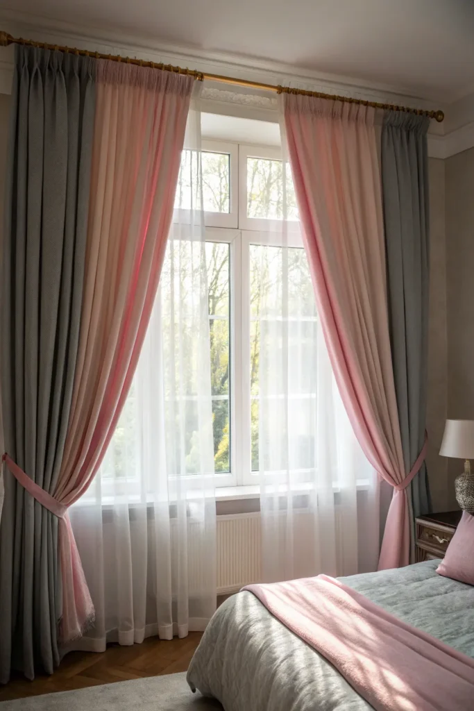 Stylová šedo-růžová ložnice: Inspirace pro moderní a útulný interiér