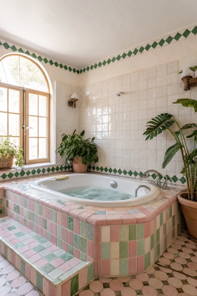 Stylové obklady kolem vířivky a vany: inspirace pro luxusní koupelnu
