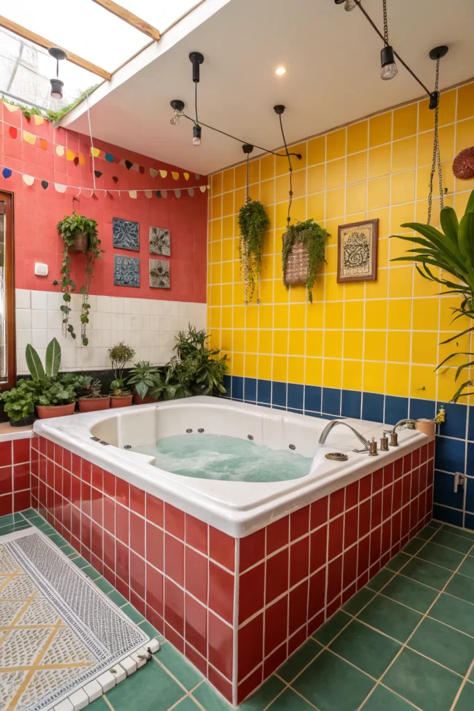 Stylové obklady kolem vířivky a vany: inspirace pro luxusní koupelnu